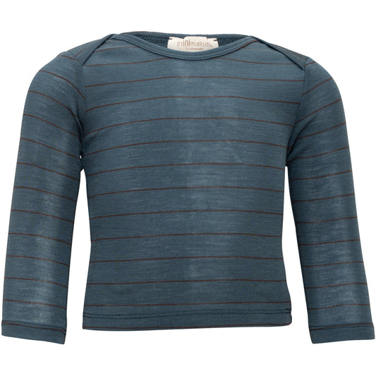 minimalisma Aspin - Baby wool long sleeve top Blouse for babies Surf Stripes