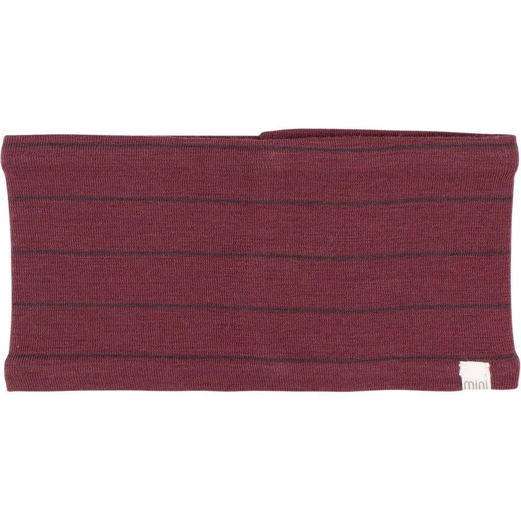 minimalisma Asterix - Children's wool headband Bib / Hairband / Acc Bordeaux Stripes