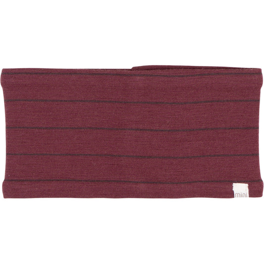minimalisma Asterix - Children's wool headband Bib / Hairband / Acc Bordeaux Stripes