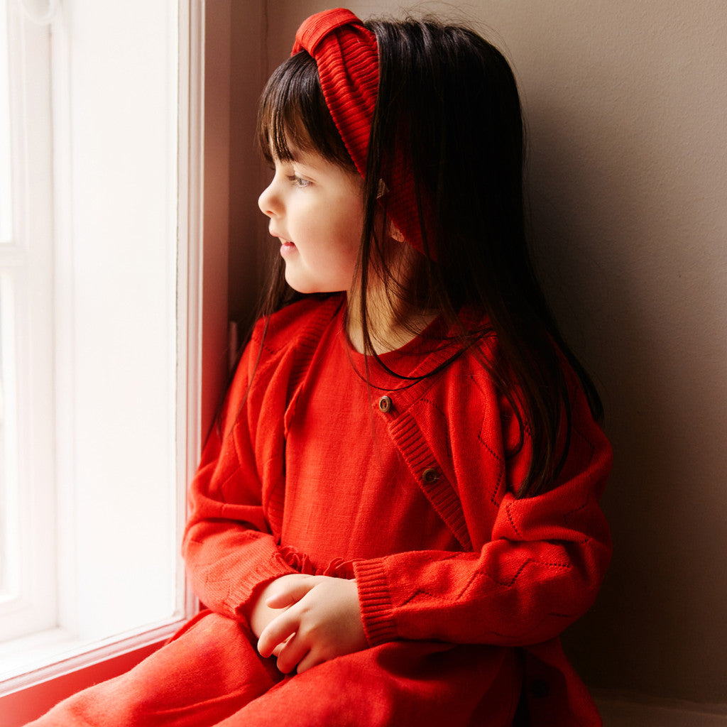 minimalisma Astrid - Children's wool sleeveless dress Dress Red