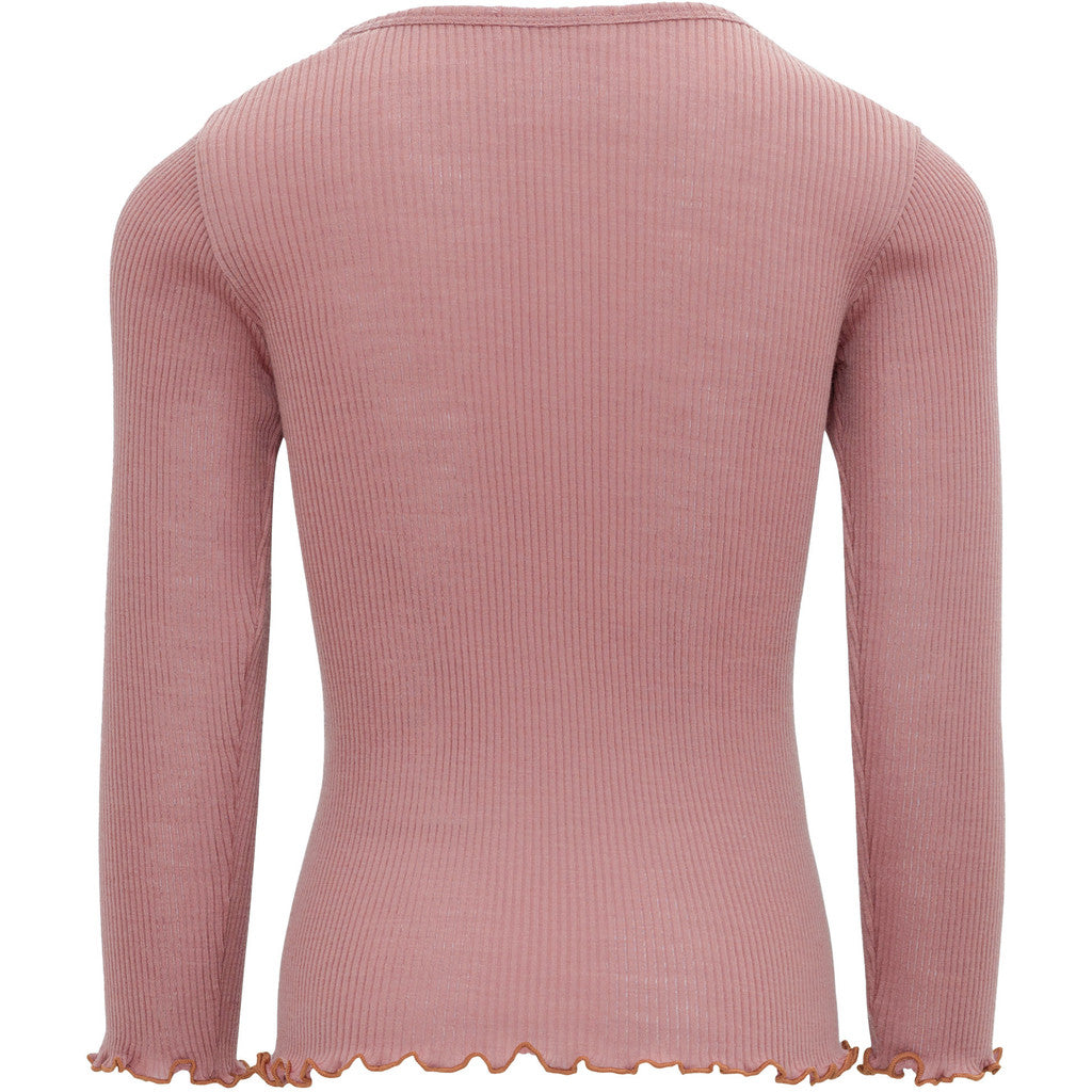 minimalisma Atlantic-frill - Children's wool long sleeve top Blouse for kids Rose