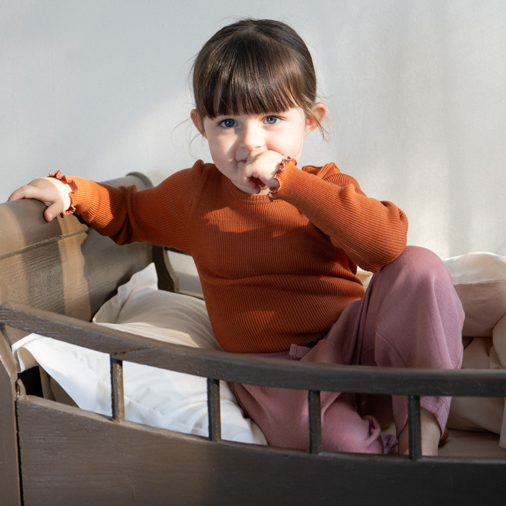 minimalisma Atlantic-frill 2-6Y Blouse for kids Rust