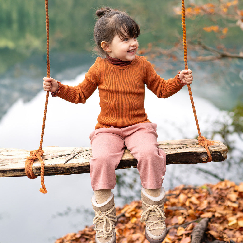 minimalisma Atlantic-frill 2-6Y Blouse for kids Rust