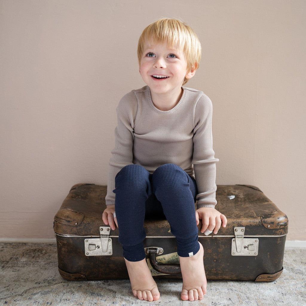 minimalisma Atlantic - Children's wool long sleeve top Blouse for kids Hemp