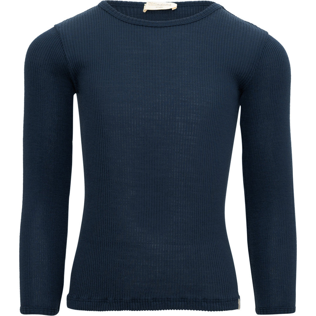 minimalisma Atlantic - Children's wool long sleeve top Blouse for kids Night