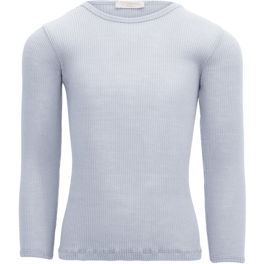 minimalisma Atlantic - Children's wool long sleeve top Blouse for kids Frost Blue