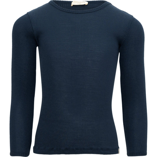 minimalisma Atlantic - Children's wool long sleeve top Blouse for kids Night