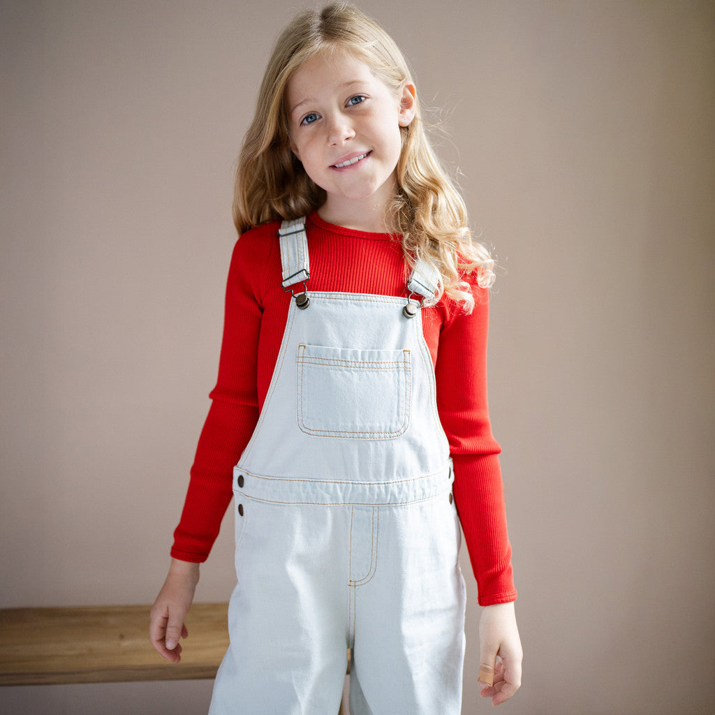 minimalisma Atlantic - Children's wool long sleeve top Blouse for kids Red
