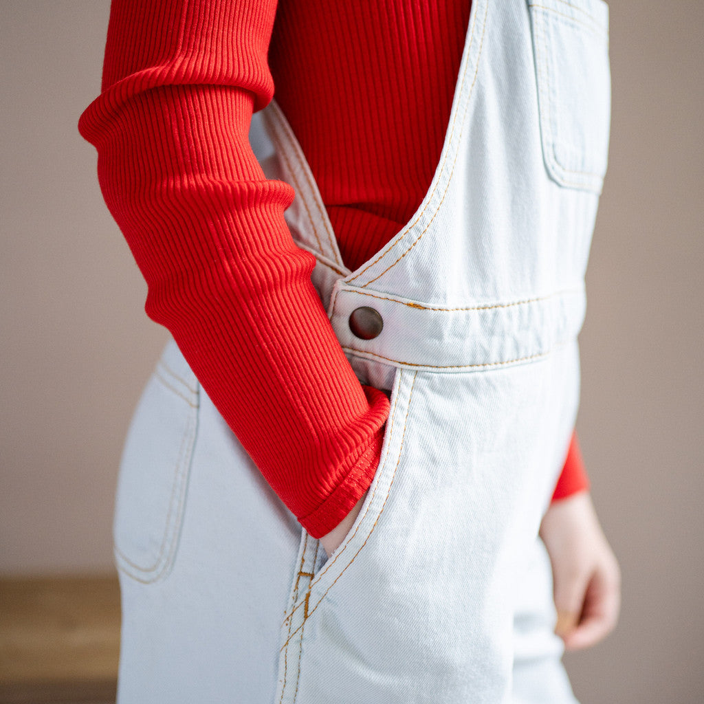 minimalisma Atlantic - Children's wool long sleeve top Blouse for kids Red