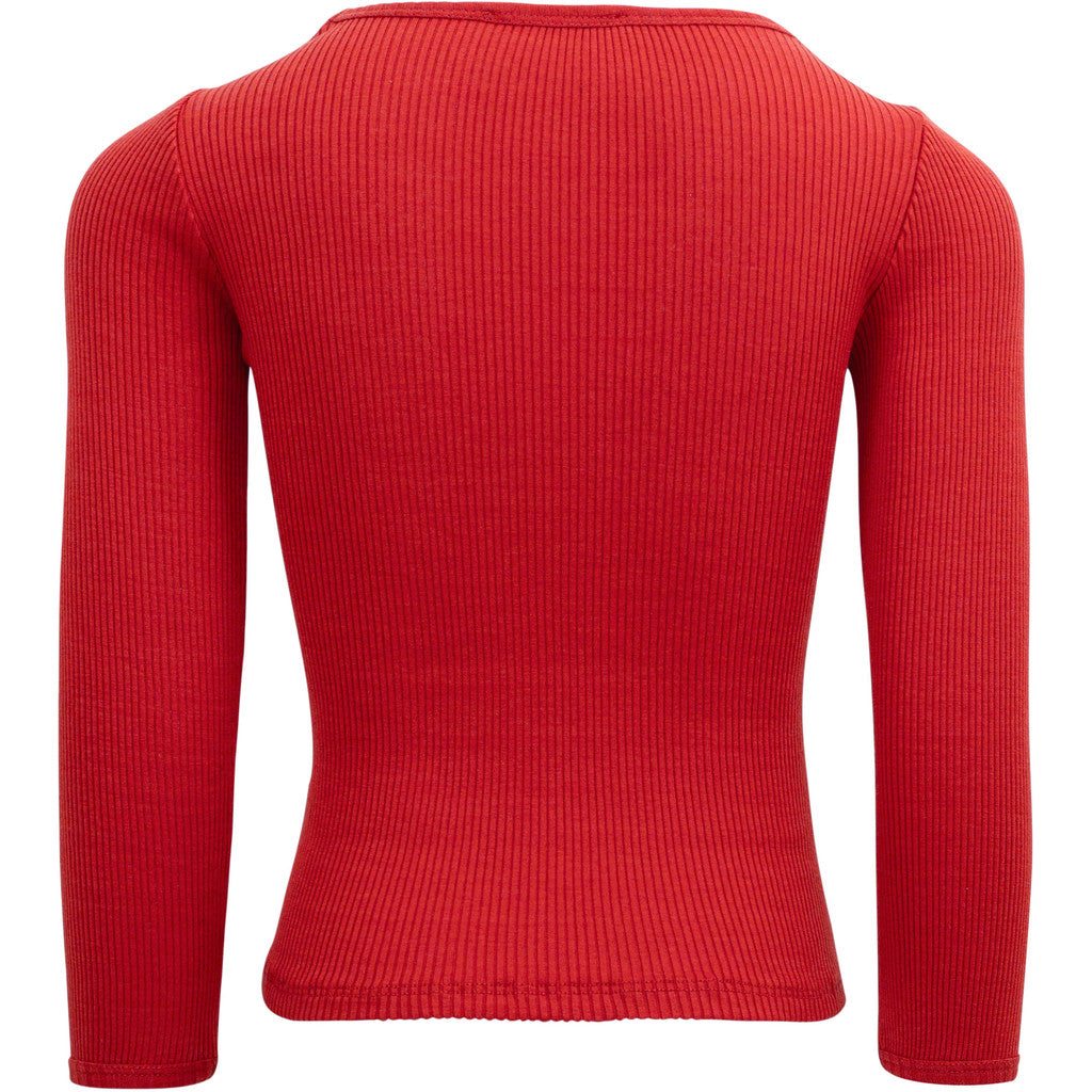 minimalisma Atlantic - Children's wool long sleeve top Blouse for kids Red