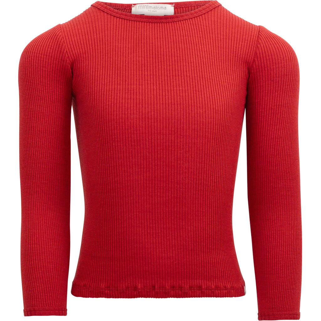 minimalisma Atlantic - Children's wool long sleeve top Blouse for kids Red