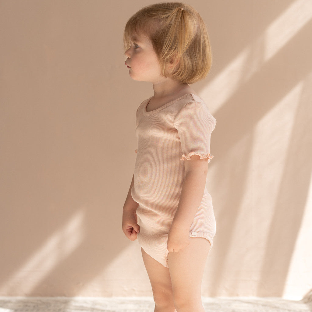 minimalisma Ballerina - Children's silk dance leotard Blouse for kids Sweet Rose