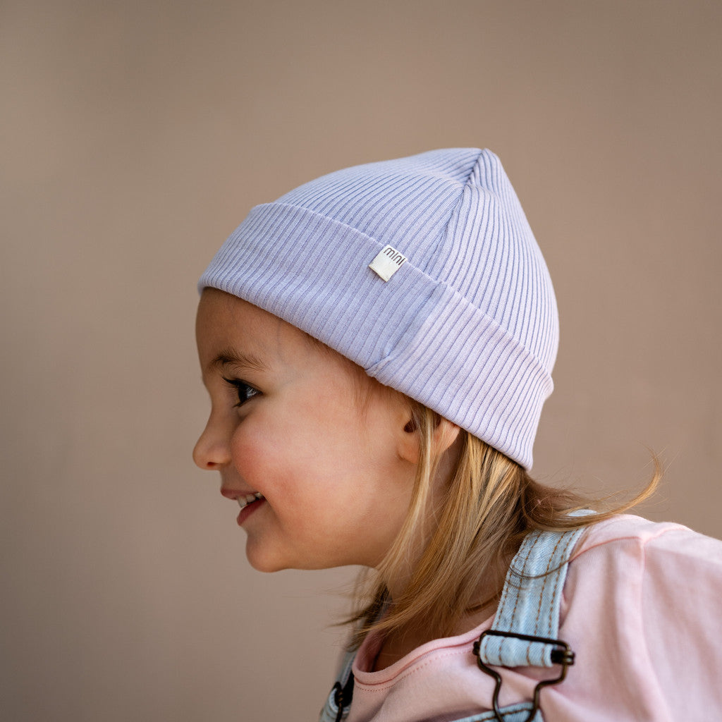 minimalisma Bambi - Children's silk beanie Hat / Bonnet Mauve