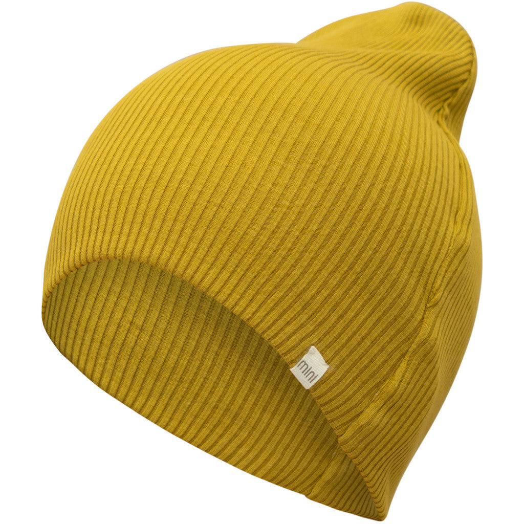 minimalisma Bambi - Children's silk beanie Hat / Bonnet Golden Olive