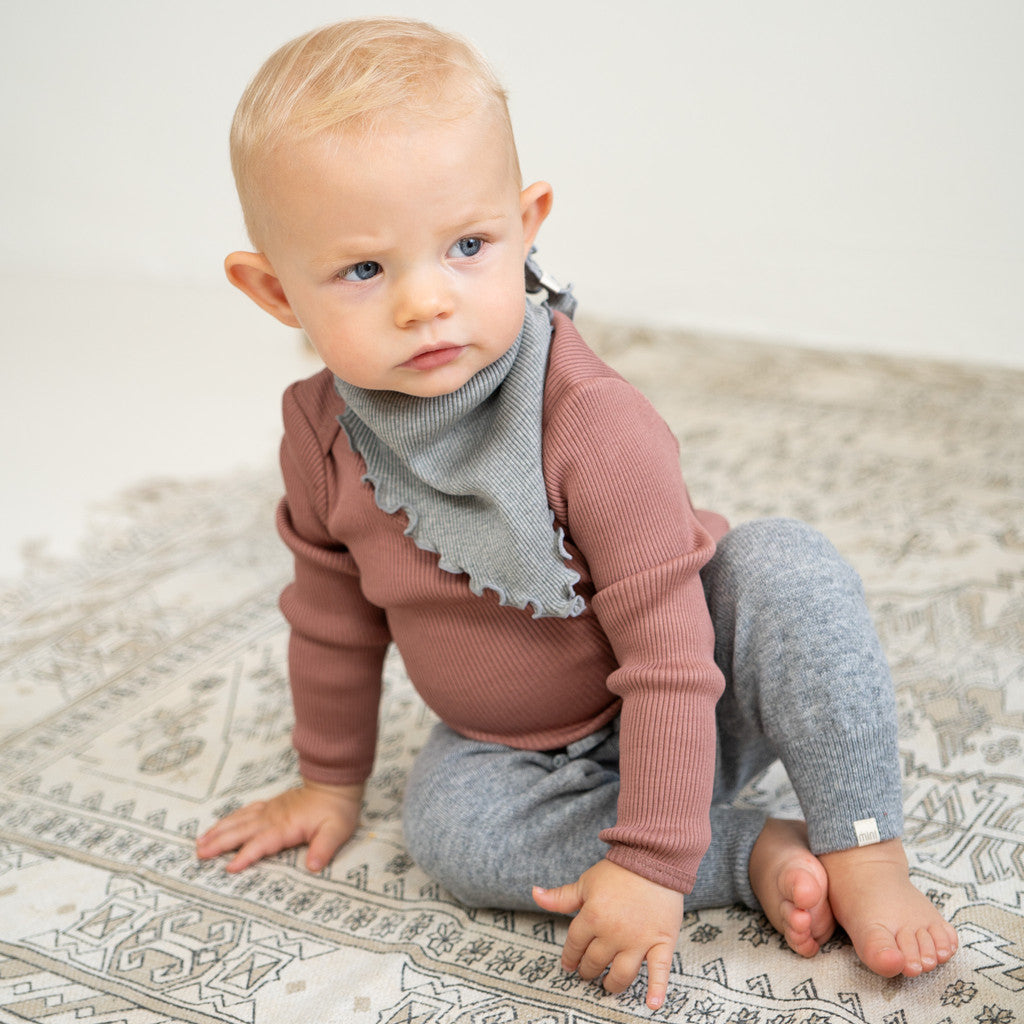 minimalisma Bandana - Baby silk scarf Bib / Hairband / Acc Grey Melange