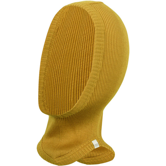 minimalisma Belefant - Children's silk balaclava Hat / Bonnet Golden Olive