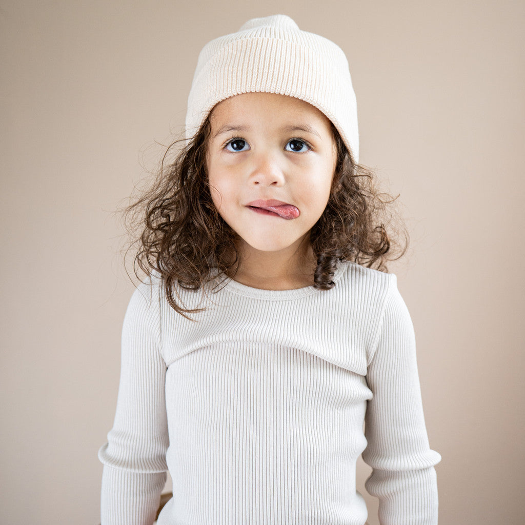 minimalisma Bergen-frill 2-6Y Blouse for kids Ecru with Sweet Rose