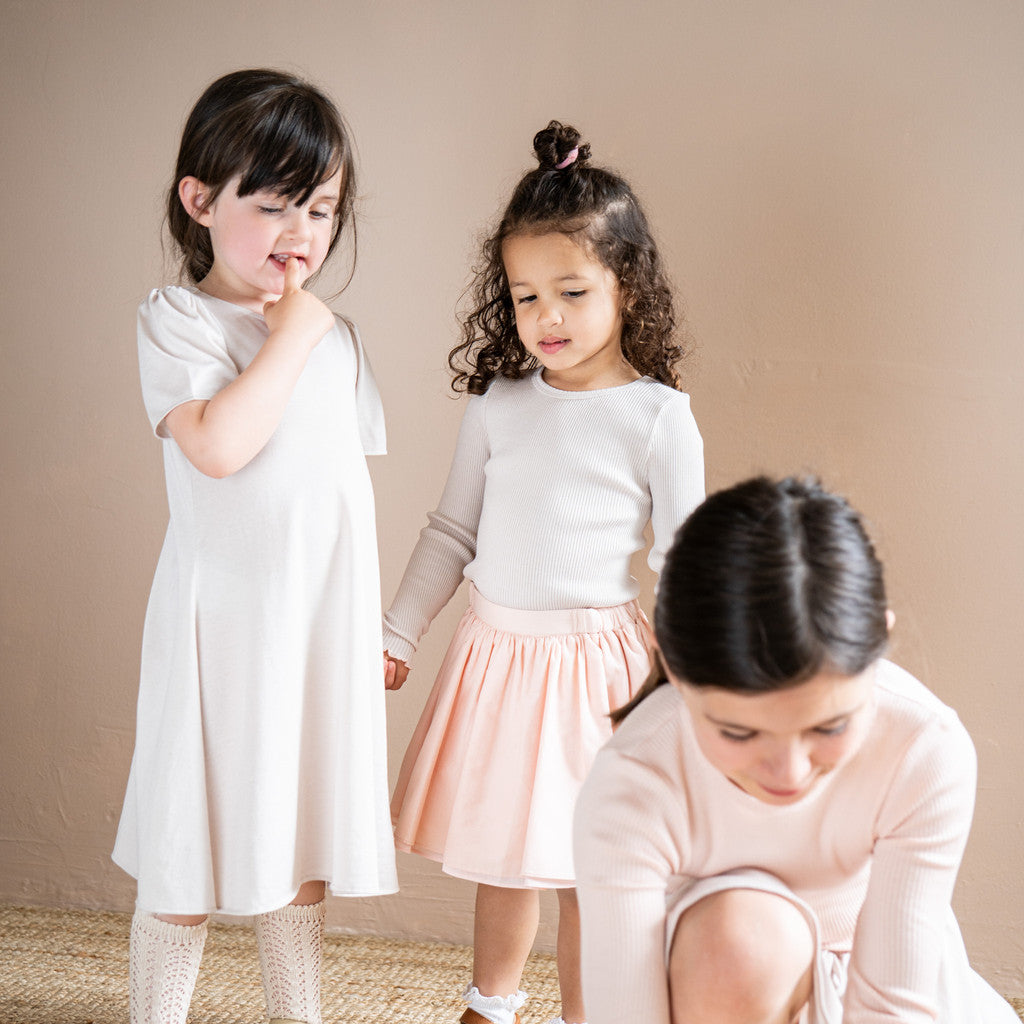 minimalisma Bergen-frill 6-14Y Blouse for kids Ecru with Sweet Rose