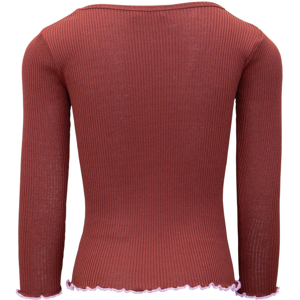minimalisma Bergen-frill 6-14Y Blouse for kids Pomegranate with Mauve