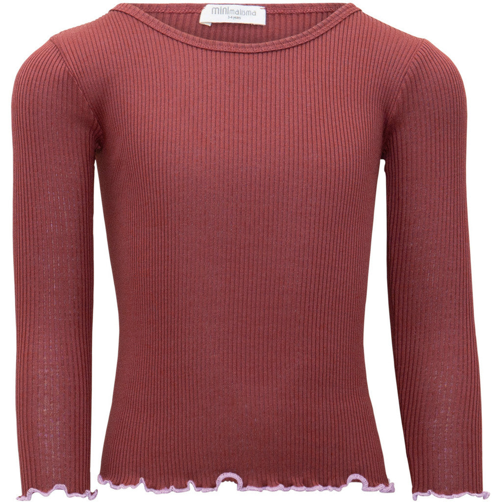 minimalisma Bergen-frill 6-14Y Blouse for kids Pomegranate with Mauve