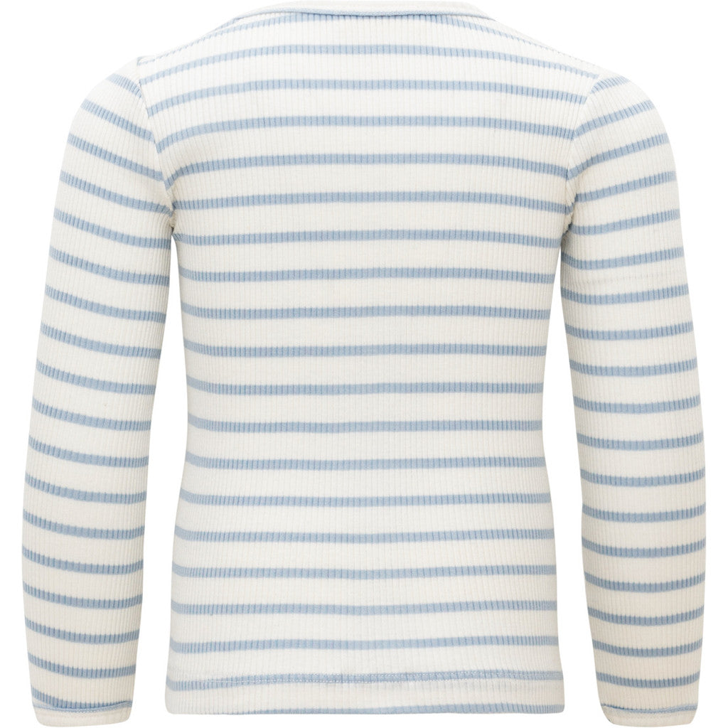 minimalisma Bergen - Children's silk long sleeve top Blouse for kids Clear Stripes
