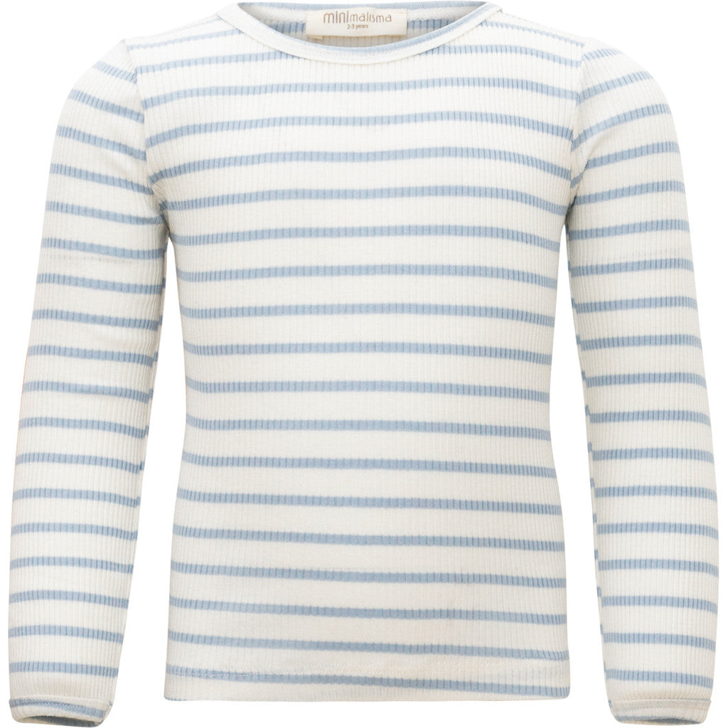 minimalisma Bergen - Children's silk long sleeve top Blouse for kids Clear Stripes