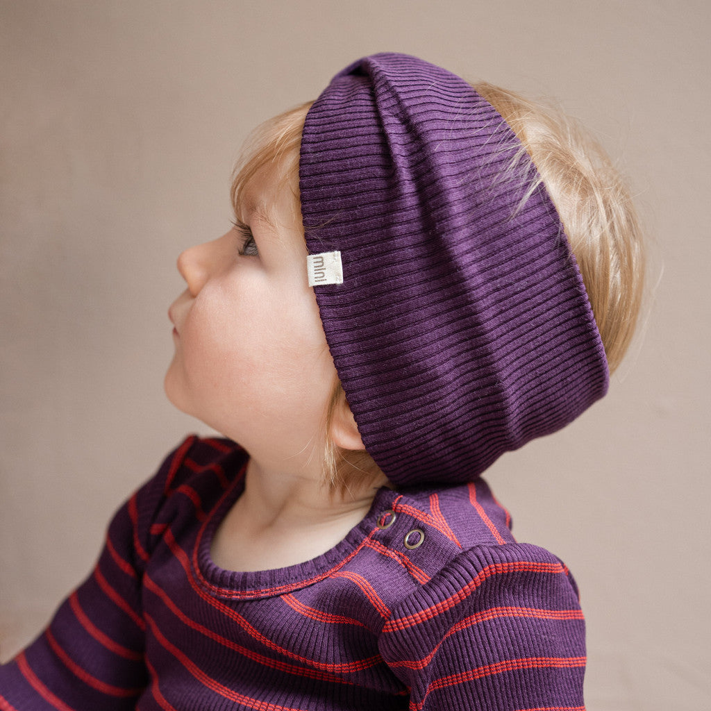 minimalisma Bi - Children's silk headband Bib / Hairband / Acc Blackberry