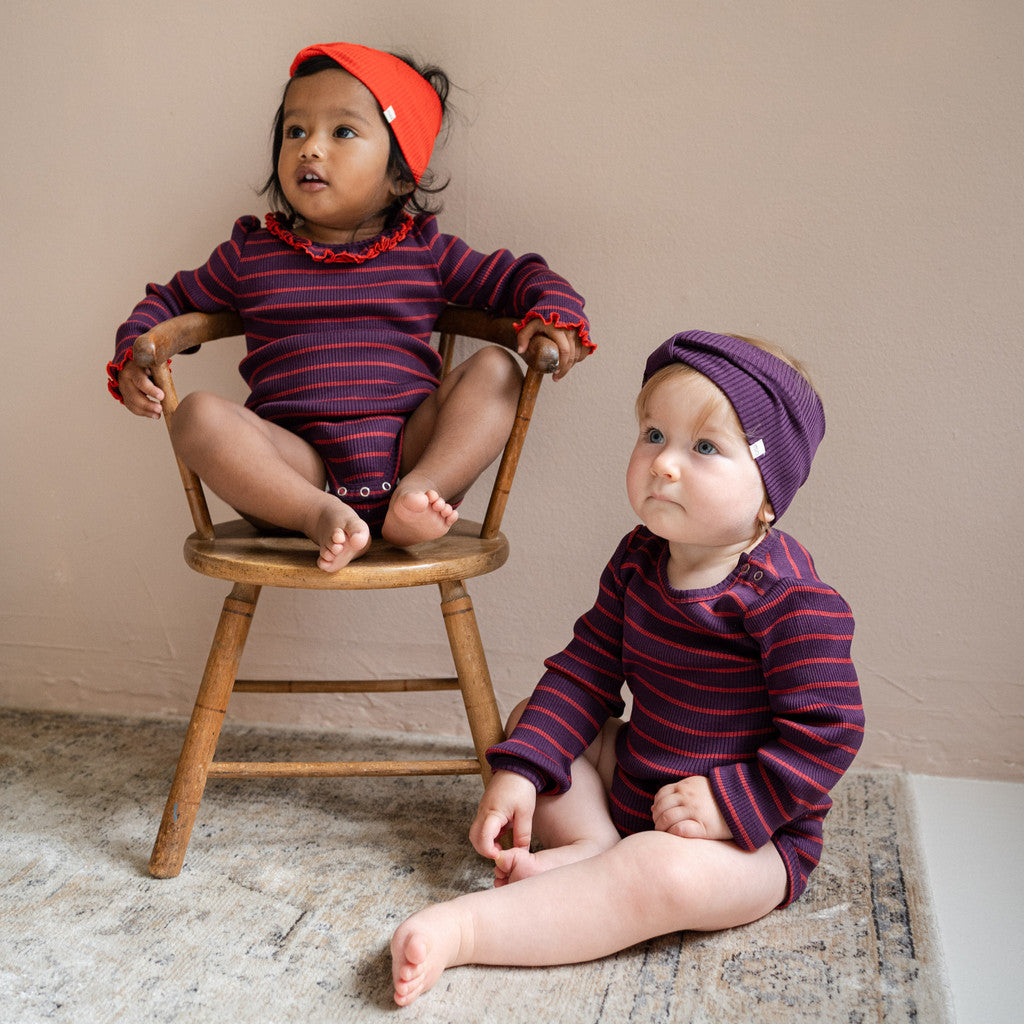 minimalisma Bi - Children's silk headband Bib / Hairband / Acc Blackberry