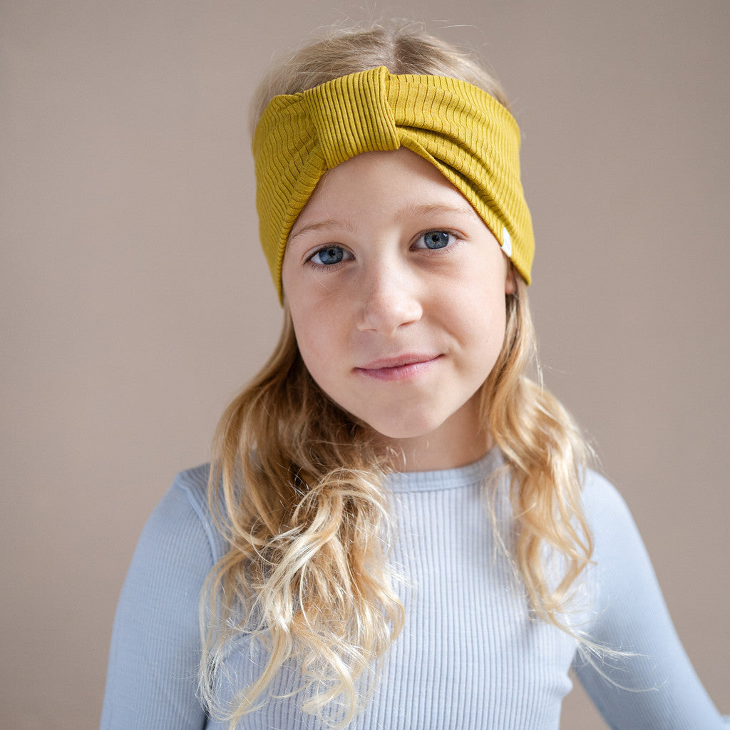 minimalisma Bi - Children's silk headband Bib / Hairband / Acc Golden Olive