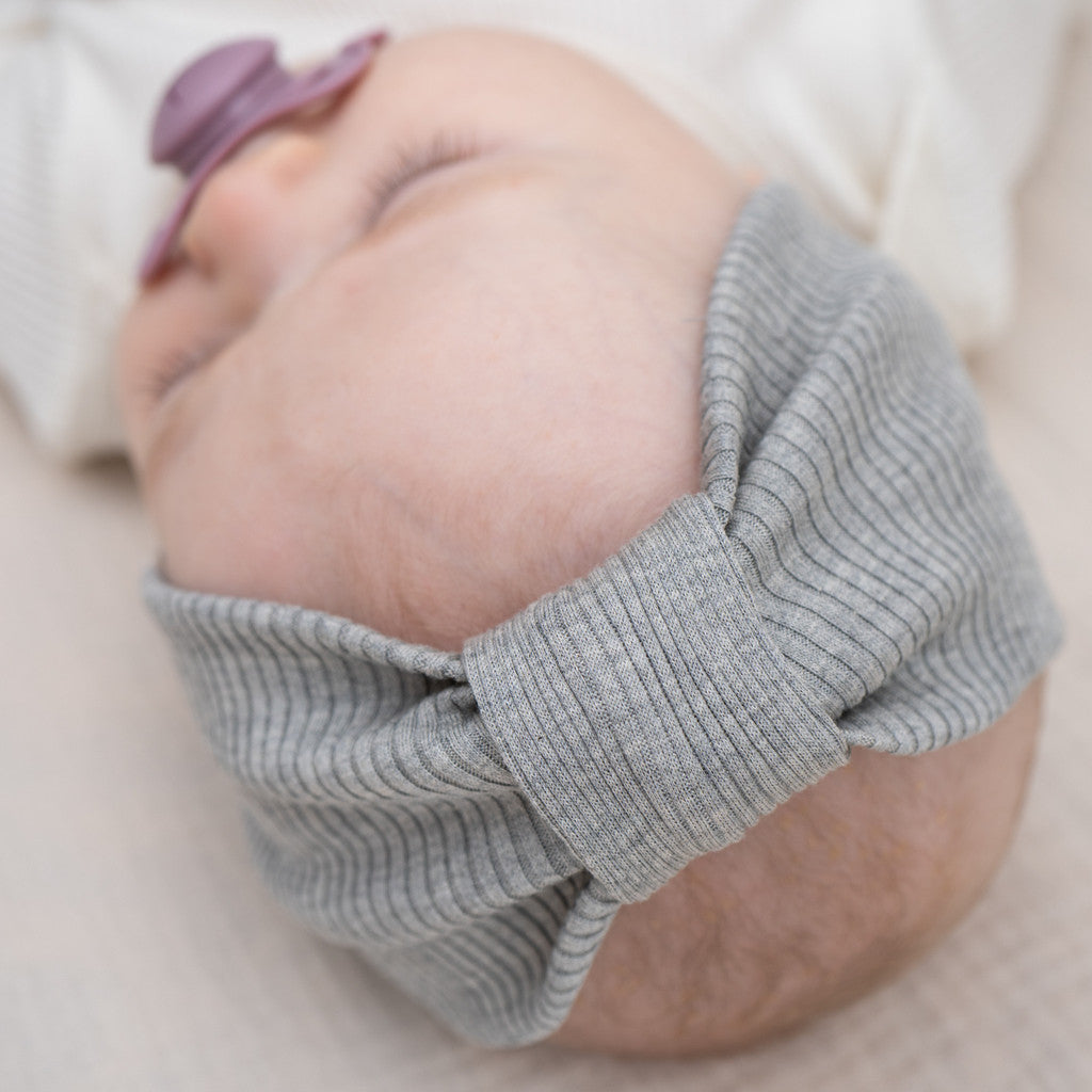minimalisma Bi - Children's silk headband Bib / Hairband / Acc Grey Melange