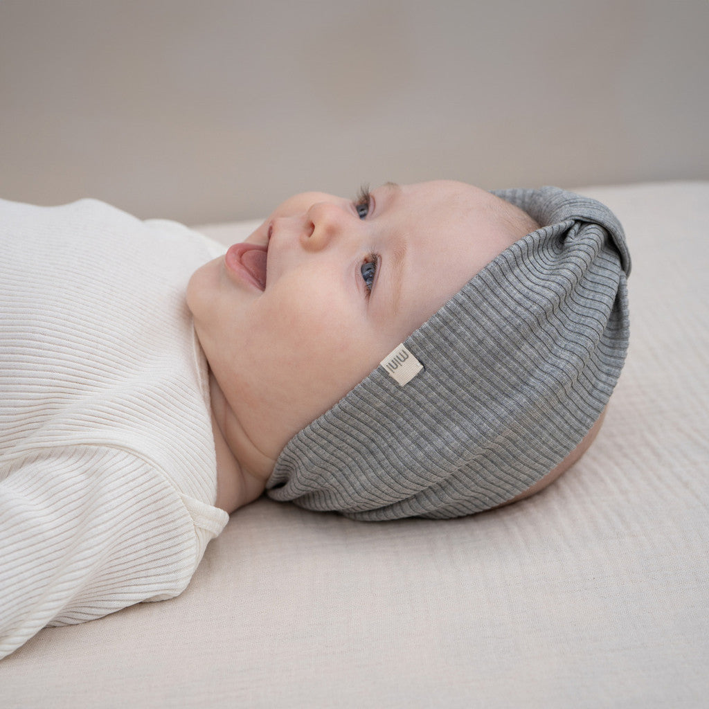 minimalisma Bi - Children's silk headband Bib / Hairband / Acc Grey Melange