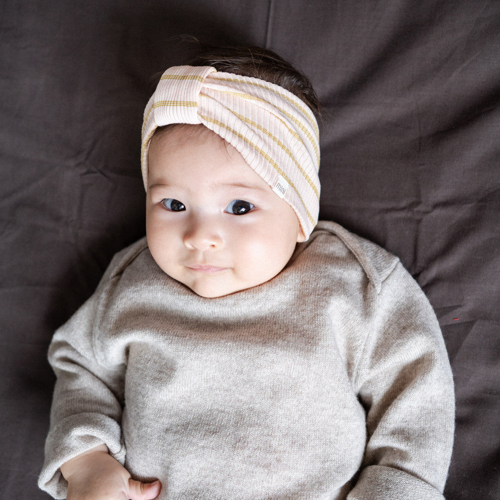 minimalisma Bi - Children's silk headband Bib / Hairband / Acc Sweet Olive Stripes