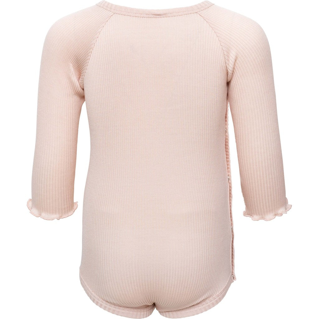 minimalisma Bibi - Baby silk long sleeve wrap bodysuit Body Sweet Rose