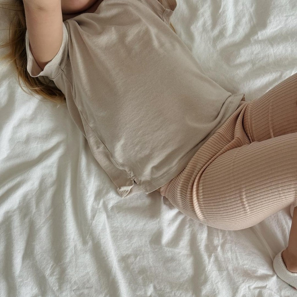 minimalisma Bicicleta - Children’s silk shorts Leggings / pants for kids Sweet Rose with Antique Rose