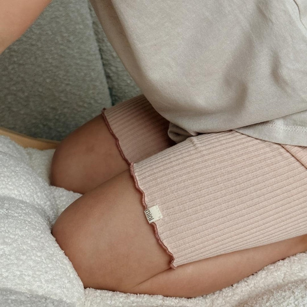 minimalisma Bicicleta - Children’s silk shorts Leggings / pants for kids Sweet Rose with Antique Rose