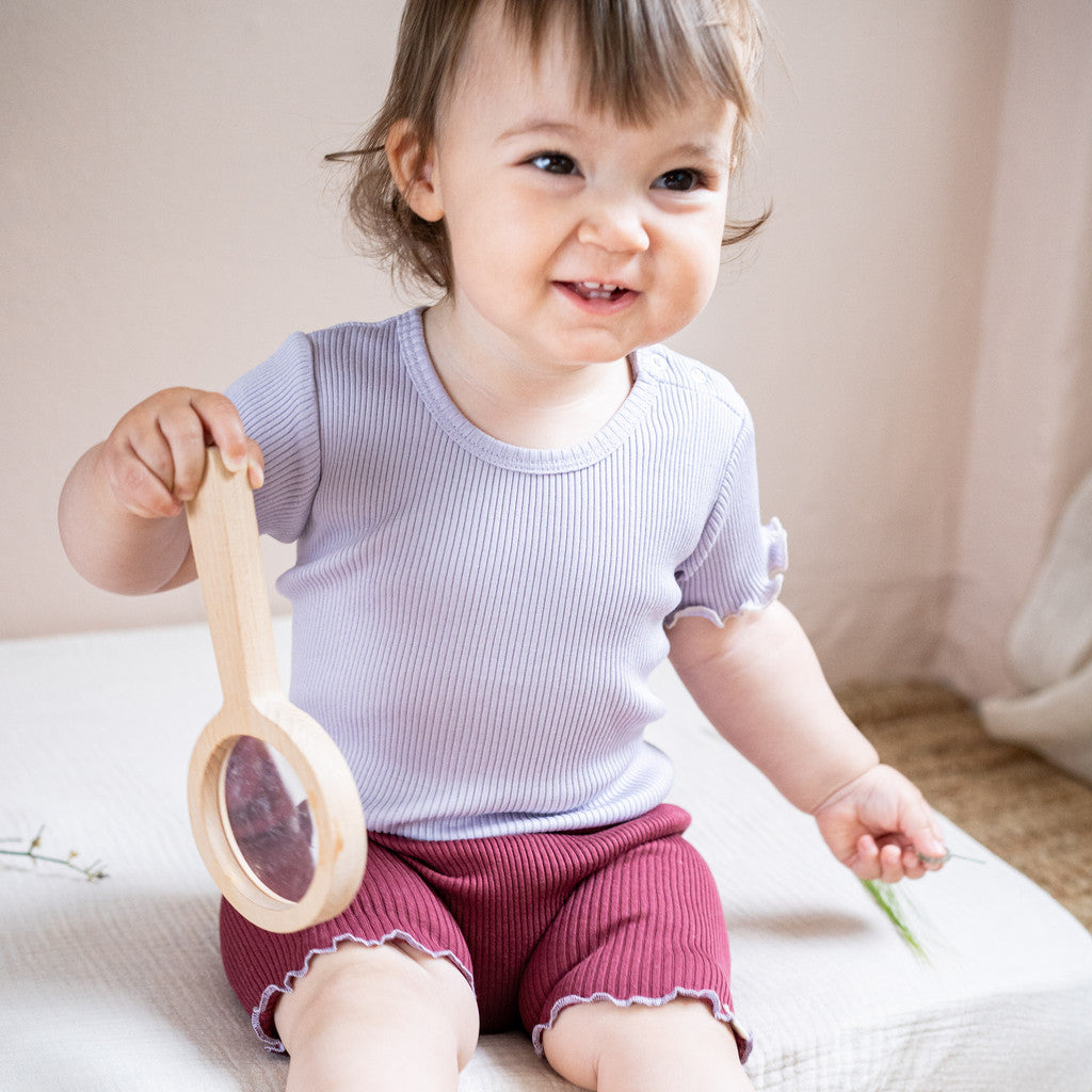 minimalisma Bicicleta 6-14Y Leggings / pants for kids Pomegranate with Mauve