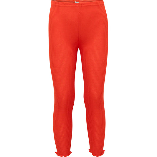 minimalisma Bieber-Frill - Babies & children's silk leggings with frills Leggings / pants for babies and kids Red