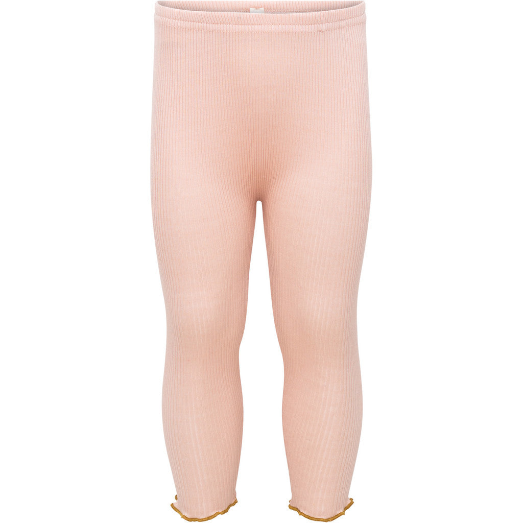 minimalisma Bieber-Frill - Babies & children's silk leggings with frills Leggings / pants for babies and kids Sweet Rose with Golden Olive