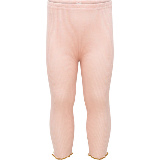 minimalisma Bieber-Frill - Babies & children's silk leggings with frills Leggings / pants for babies and kids Sweet Rose with Golden Olive