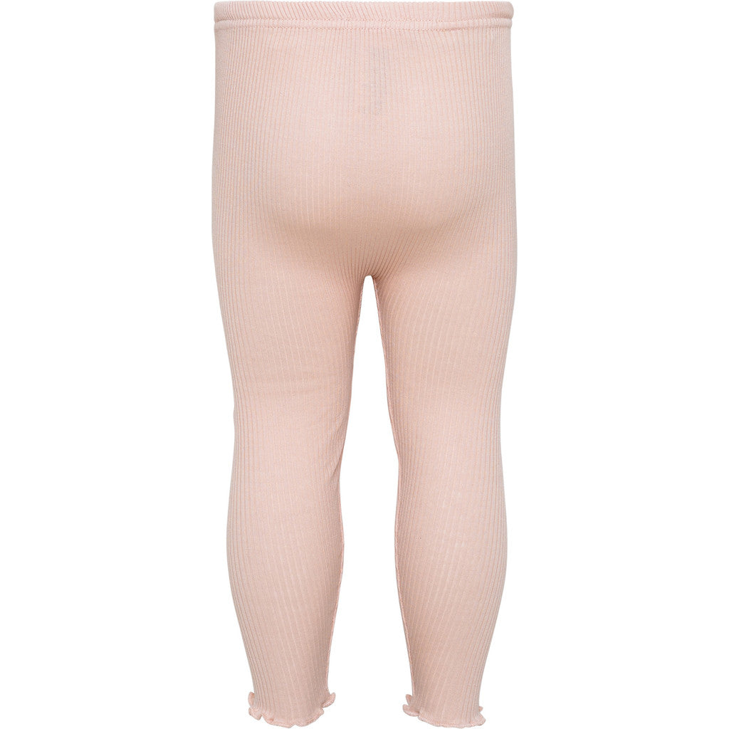 minimalisma Bieber-Frill - Children's silk leggings with frilled edges Leggings / pants for babies and kids Sweet Rose