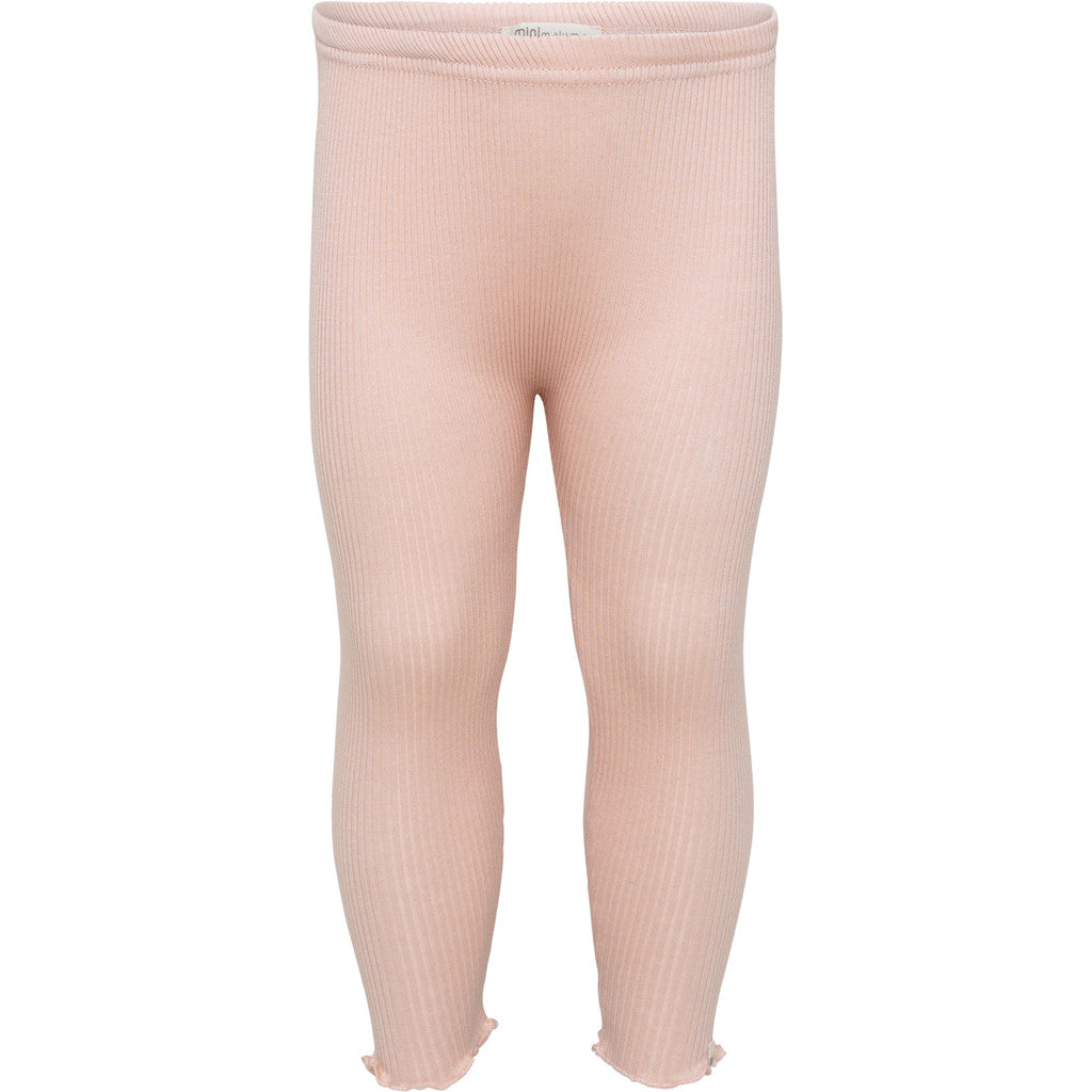 minimalisma Bieber-Frill - Children's silk leggings with frilled edges Leggings / pants for kids Sweet Rose