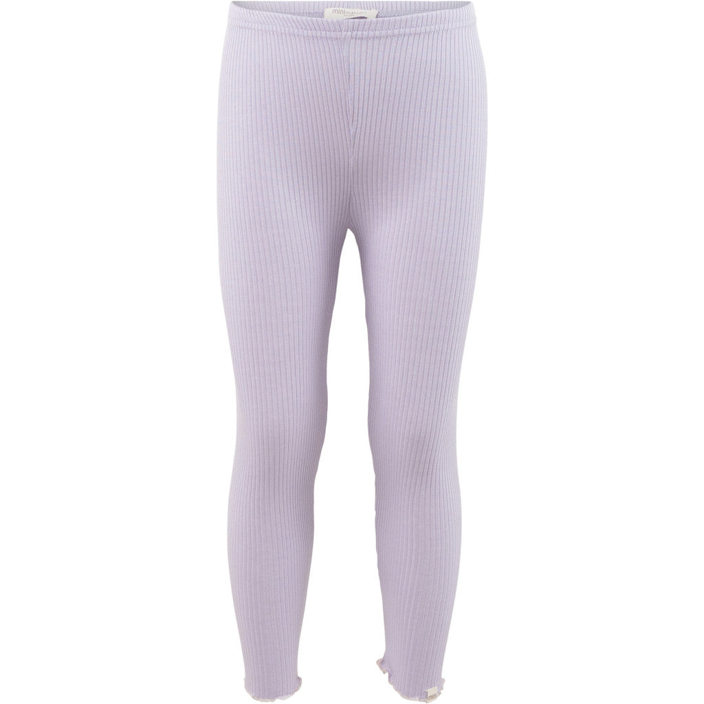minimalisma Bieber-Frill 0-6Y Leggings / pants for babies and kids Mauve with Ecru