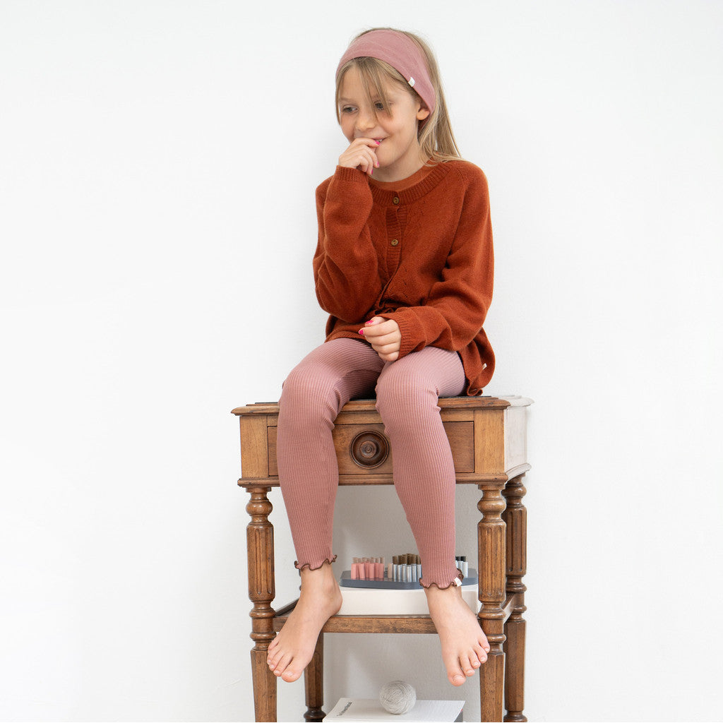 minimalisma Bieber-Frill 6-14Y Leggings / pants for kids Antique Rose