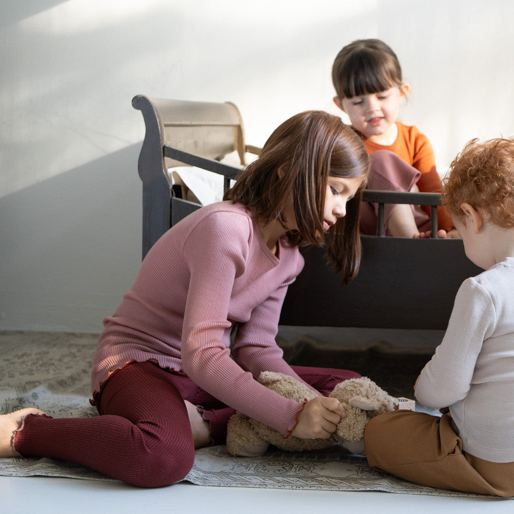 minimalisma Bieber-Frill 6-14Y Leggings / pants for kids Hibiscus