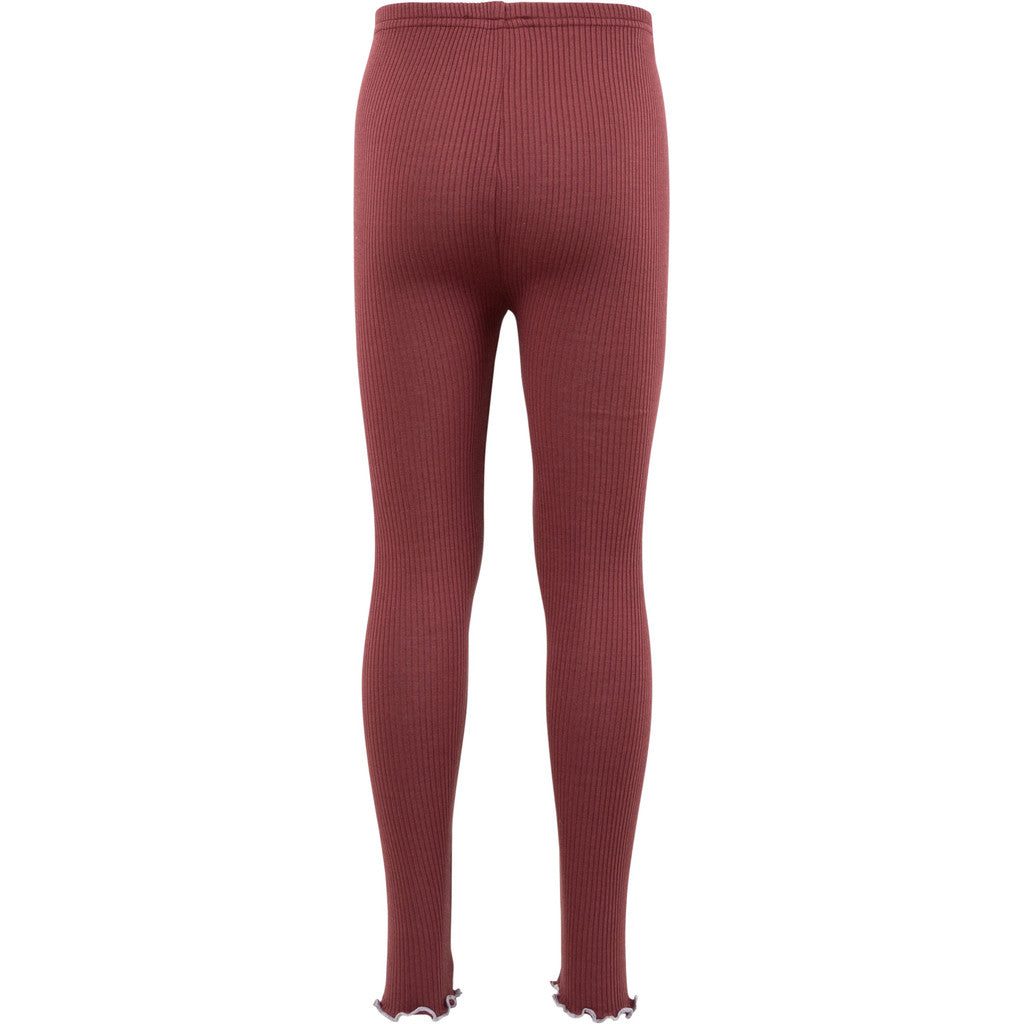 minimalisma Bieber-Frill 6-14Y Leggings / pants for kids Pomegranate with Mauve