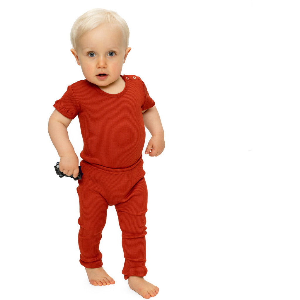 minimalisma Bieber 0-6Y Leggings / pants for babies and kids Poppy Red