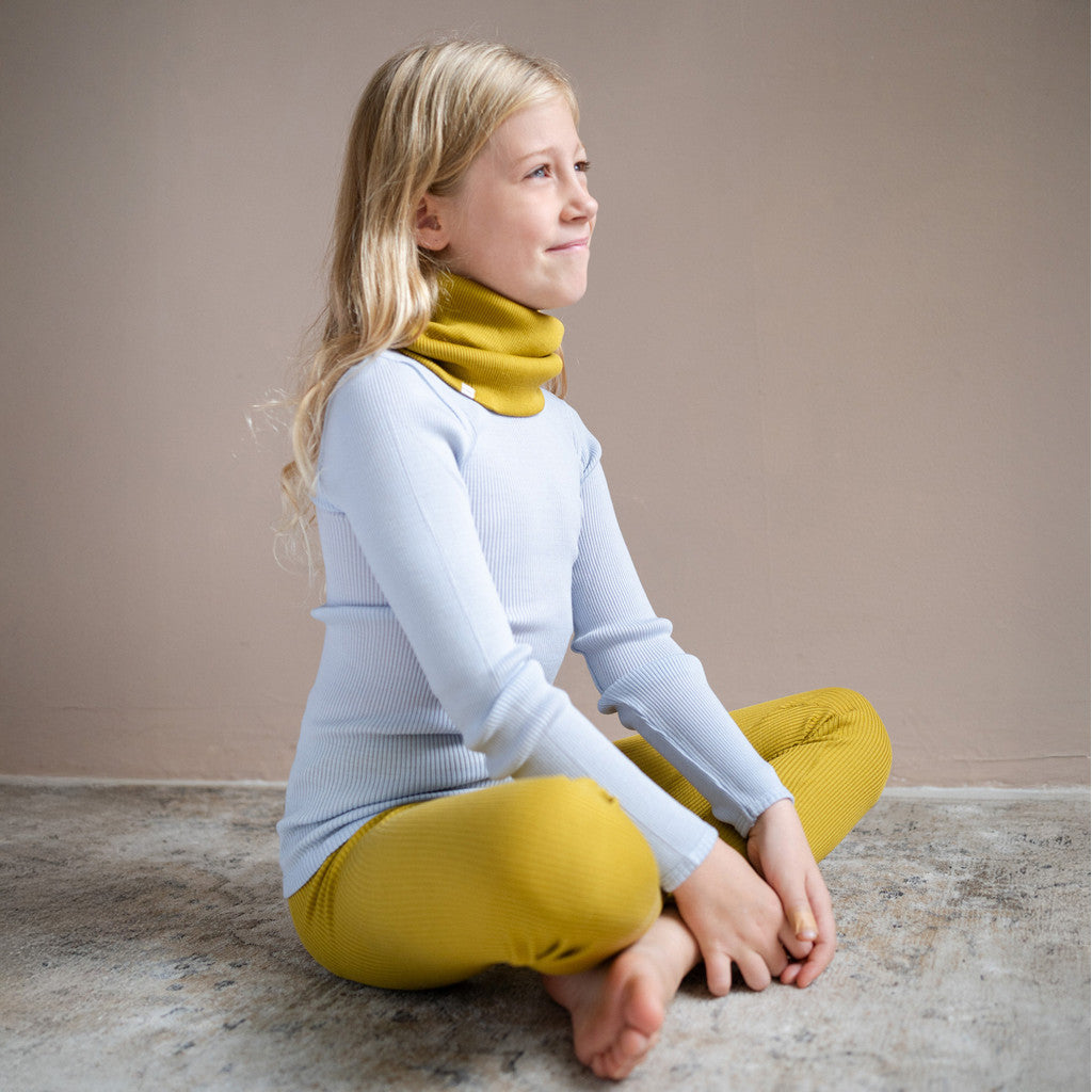 minimalisma Birk - Children's silk snood Bib / Hairband / Acc Golden Olive