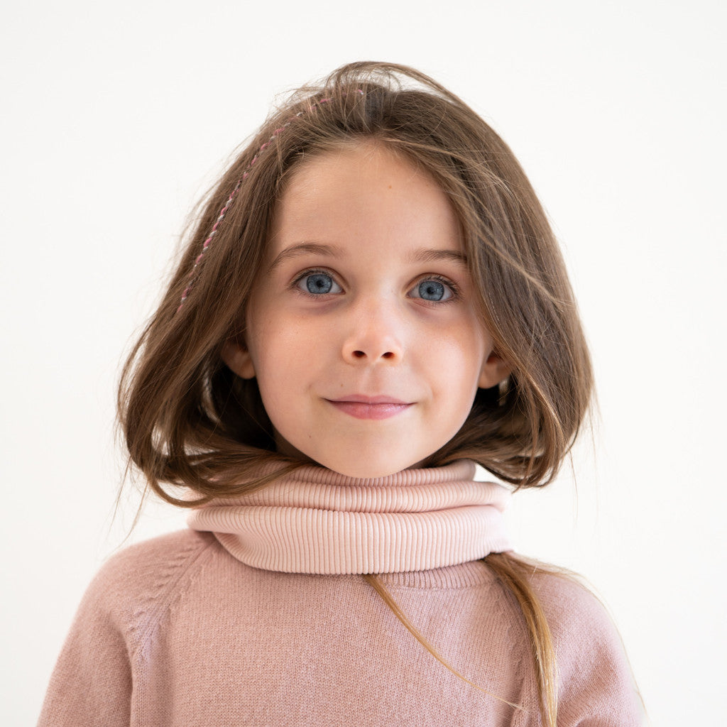 minimalisma Birk - Children's silk snood Bib / Hairband / Acc Sweet Rose