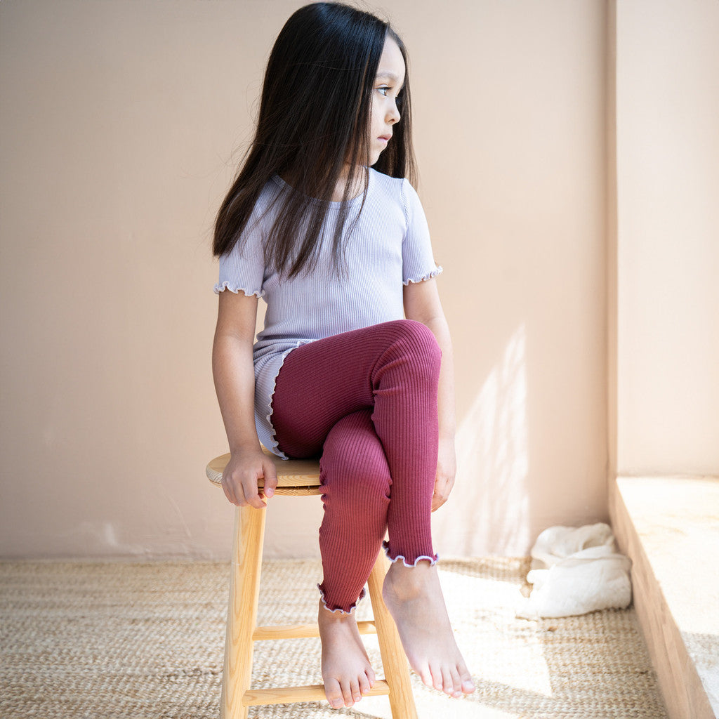 minimalisma Blomst 2-6Y Blouse for kids Mauve with Ecru