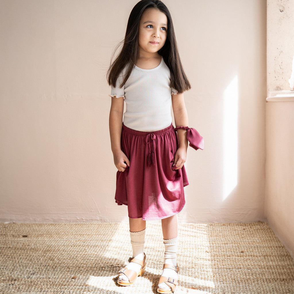 minimalisma Blomst 6-12Y Blouse for kids Ecru with Sweet Rose